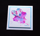 I MIss You Blot Heart - Handcrafted Card - dr17-0026